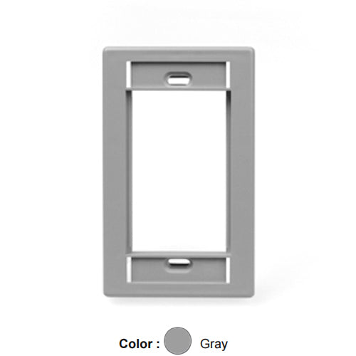 Leviton 41290-SMG, Multimedia Outlet System (MOS) Wallplate, Single-Gang, Gray, 2 Packs