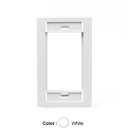 Leviton 41290-SMW, Multimedia Outlet System (MOS) Wallplate, Single-Gang, White, 2 Packs