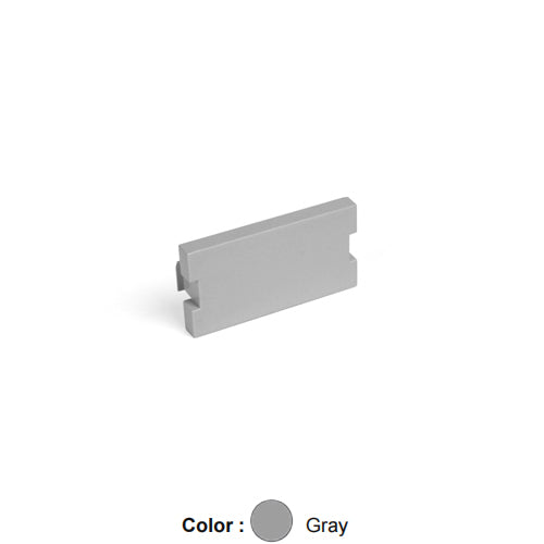 Leviton 41291-1BG, Blank Multimedia Outlet System (MOS) Module, 1 Units High, Gray, 2 Packs