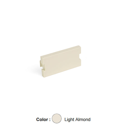 Leviton 41291-1BT, Blank Multimedia Outlet System (MOS) Module, 1 Units High, Light Almond, 2 Packs