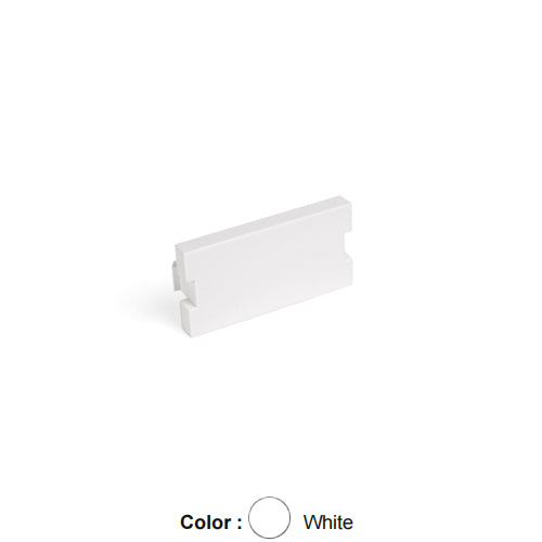 Leviton 41291-1BW, Blank Multimedia Outlet System (MOS) Module, 1 Units High, White, 2 Packs