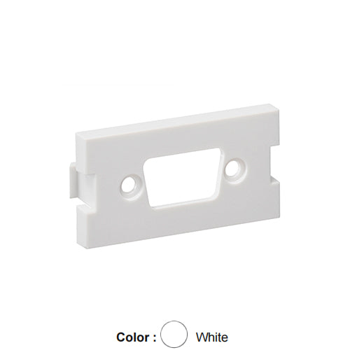 Leviton 41291-DBW, VGA HD15 Empty Multimedia Outlet System (MOS) Module, White (HD15 Connector not Included)