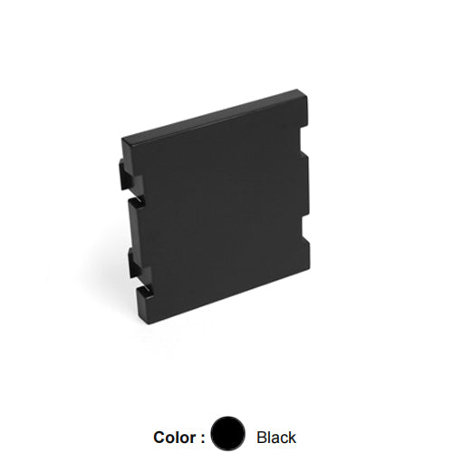 Leviton 41292-2BE, Blank Multimedia Outlet System (MOS) Module, 2 Units High, Black, 2 Packs