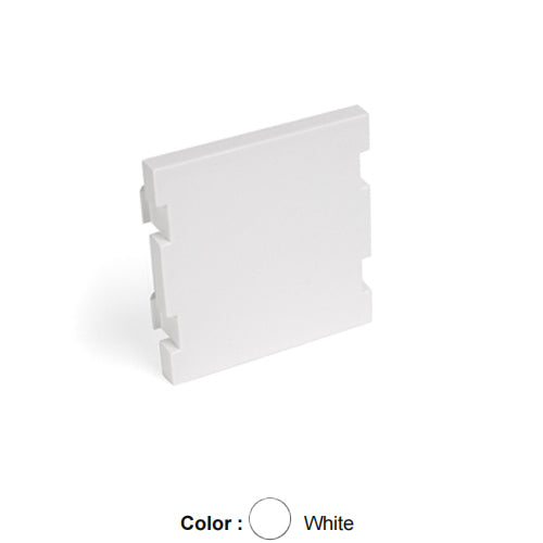 Leviton 41292-2BW, Blank Multimedia Outlet System (MOS) Module, 2 Units High, White, 2 Packs