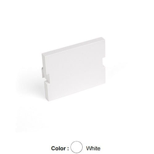 Leviton 41294-2BW, Blank Multimedia Outlet System (MOS) Module, 1.5 Units High, White, 2 Packs