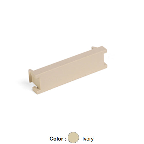 Leviton 41295-5BI, Blank Multimedia Outlet System (MOS) Module, 0.5 Units High, Ivory, 5 Packs