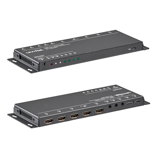 Leviton 41920-SW4, HDMI 4x1 Switcher — 4K/60, EDID, ARC, Audio Extraction, HDCP 2.2, IR, RS-232