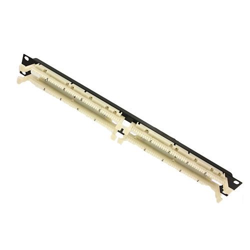 Leviton 41DBR-1F5, Cat 5e 110-Style Rack-Mount Wiring Block Kit, Includes 100-Pair 1RU Panel, Labels, and (20) Cat 5e C-5 Clips