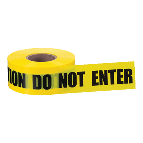 Ideal Industries 42-002, Barricade Tape, "Caution Do Not Enter", Yellow, 3" x 1,000'