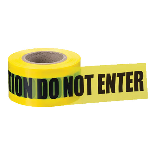 Ideal Industries 42-012, Barricade Tape, "Caution Do Not Enter", 2 mil Yellow, 3" x 1,000'