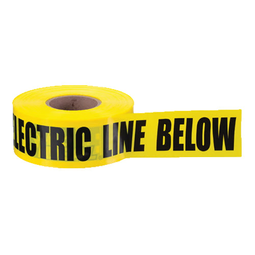 Ideal Industries 42-102, Non-Detectable Underground Tape "Caution Buried Electric Line Below", Yellow, 3" x 1,000'