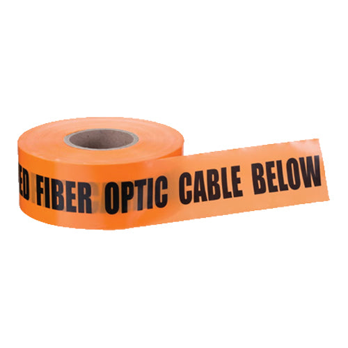 Ideal Industries 42-104, Non-Detectable Underground Tape "Caution Buried Fiber Optic Line Below", Orange, 3" x 1,000'