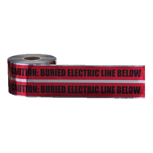 Ideal Industries 42-251, Detectable Underground Tape "Caution Buried Electric Line", Red, 6" x 1,000'