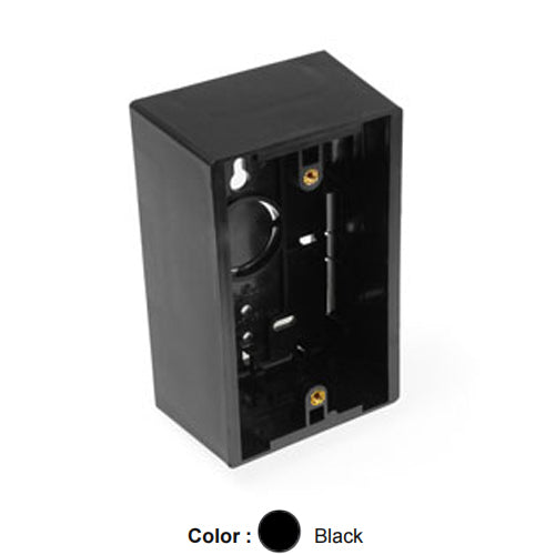 Leviton 42777-1EA, Standard Surface Mount Back Box, Single-Gang, 4.72'' H x 2.96'' W x 1.89'' D, Black