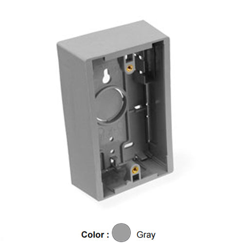 Leviton 42777-1GB, Shallow Surface Mount Back Box, Single-Gang, 4.72'' H x 2.96'' W x 1.45'' D, Gray