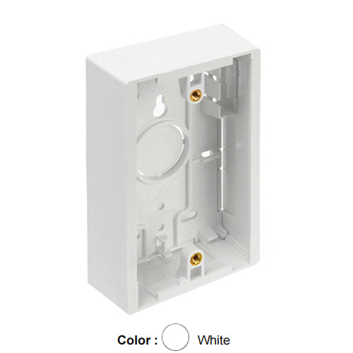 Leviton 42777-1WB, Shallow Surface Mount Back Box, Single-Gang, 4.72'' H x 2.96'' W x 1.45'' D, White