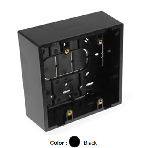 Leviton 42777-2EA, Standard Surface Mount Back Box, Dual-Gang, 4.72'' H x 4.77'' W x 1.89'' D, Black