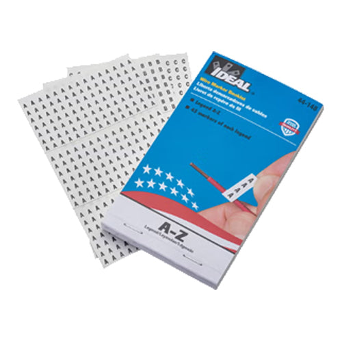 Ideal Industries 44-148, Wire Marker Booklet, 45 of Each "A-Z"