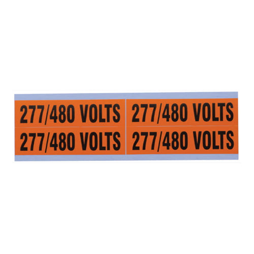 Ideal Industries 44-299, Voltage/Conduit Marker Cards, "277/480V", 4/card, Pack of 5