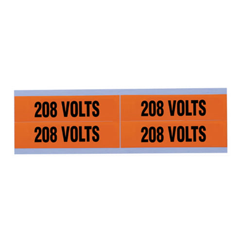 Ideal Industries 44-355, Voltage/Conduit Marker Cards, "208V", 4/card, Pack of 5