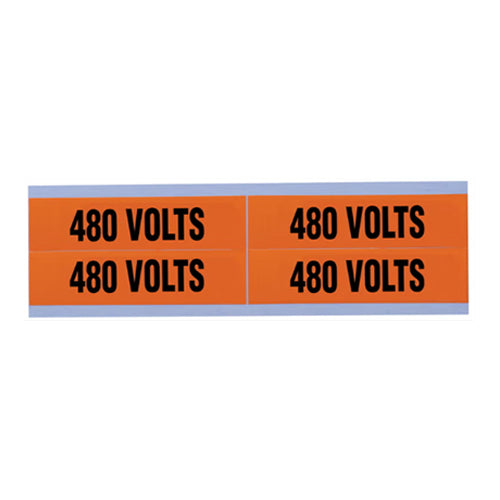 Ideal Industries 44-364, Voltage/Conduit Marker Cards, "480V", 4/card, Pack of 5
