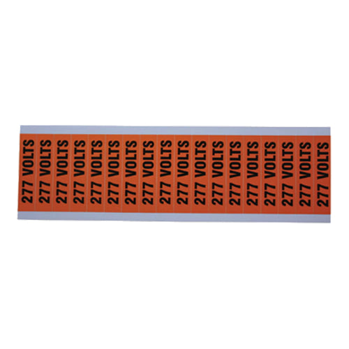 Ideal Industries 44-410, Voltage/Conduit Marker Cards, "277V", 18/card, Pack of 5