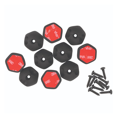 Klein Tools 450-400, Self-Adhesive Cable Mounting Clips, 1 Slot (10-Pack)