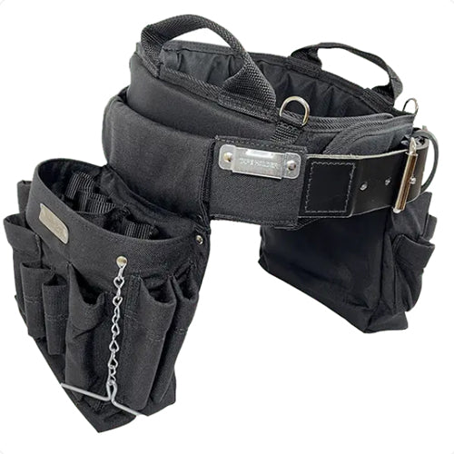 Rack-A-Tiers 46245, The Ultimate Electrician's 'Max Comfort Tool Belt' by Boulder Bag, Black, Size XXL (43″ – 48″)
