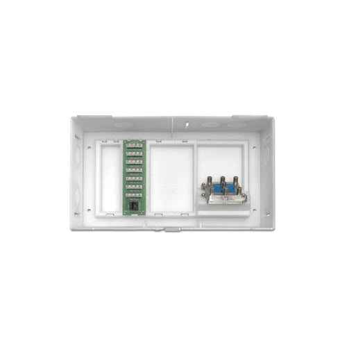 Leviton 47604-F6S, Multi Dwelling Unit Kit, Plus 1 x 6 Telephone Expansion Board and 6-Way Video Splitter