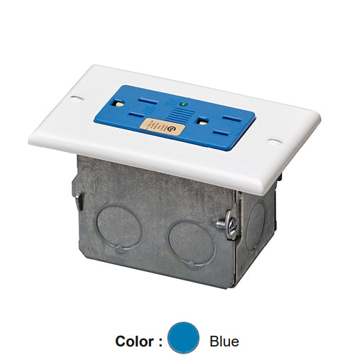 Leviton 47605-ACS, J-Box Surge Protective Kit (One Duplex Blue Receptacle)