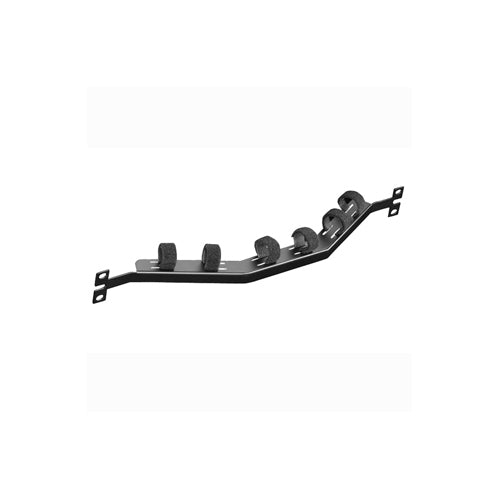Leviton 49006-AMB, Angled Rear Cable Management Bar, Standard, 4 Hook and Loop Fasteners Included