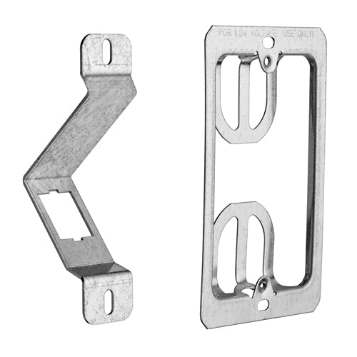 Leviton 49223-BAK, Quickport In-Wall Brackets  Kit, Includes Bracket and Single-Gang Wallplate Mounting Bracket