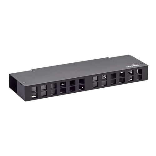 Leviton 49225-24E, 24-Port Low-Profile Zone Enclosure, Black