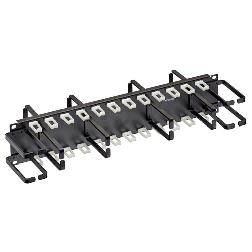 Leviton 49252-PCM, Combo Front/Rear Patch Cord Manager (19.0'' Wide, 3.5'' High)
