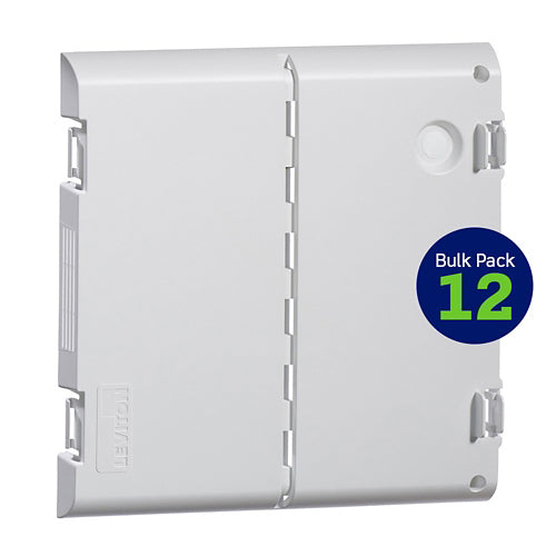 Leviton 49605-14B, 14'' Vented Hinged Door, Plastic, White, Bulk Pack of 12