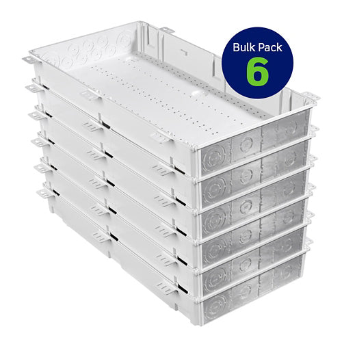 Leviton 49605-28G, 28'' Wireless Structured Media Enclosure, Plastic, White, Bulk Pack of 6