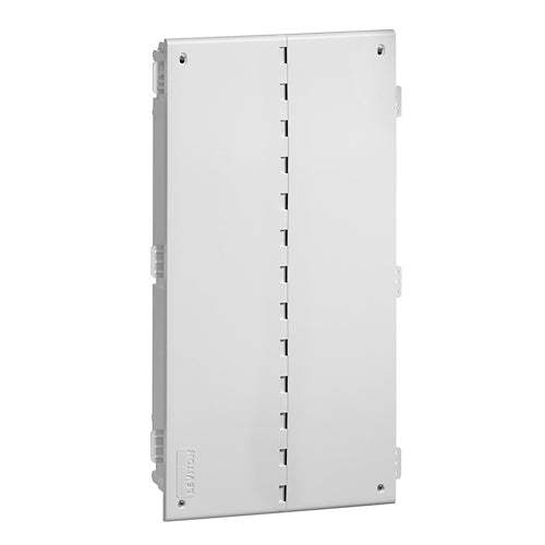 Leviton 49605-28W, 28'' Wireless Structured Media Enclosure with Vented Cover, Plastic, White