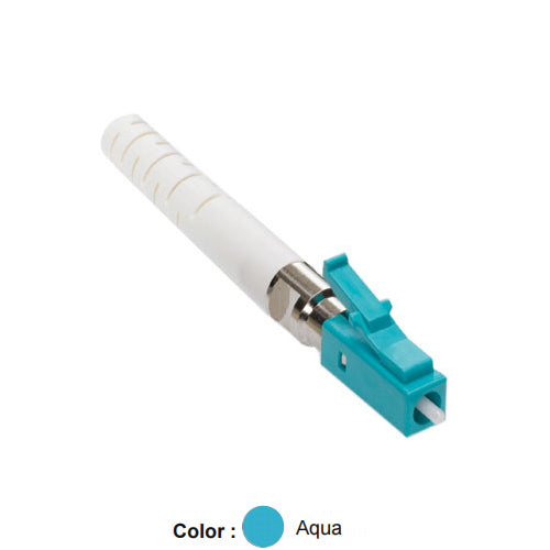 Leviton 49990-LL2, FAST-CURE Fiber Optic Connector, OM3/4, LC (Aqua), Laser Optimized Multimode, For 2mm or 3mm Application