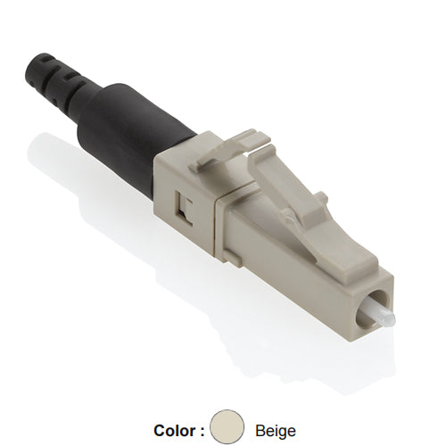 Leviton 49991-MLC, FASTCAM Pre-Polished Fiber Connector, OM1, LC (Beige), 62.5/125 µm, Multimode