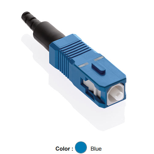 Leviton 49991-SSC, FASTCAM Pre-Polished Fiber Connector, OS2, SC (Blue), Single‑Mode