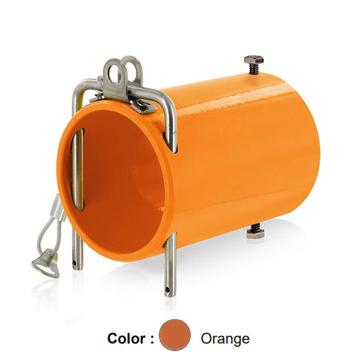 Leviton 49COP-O, Rhino-Hide 49 Series Single Pole High Amperage In-Line Coupler, Industrial Grade, Powder-Coated Aluminum, Orange