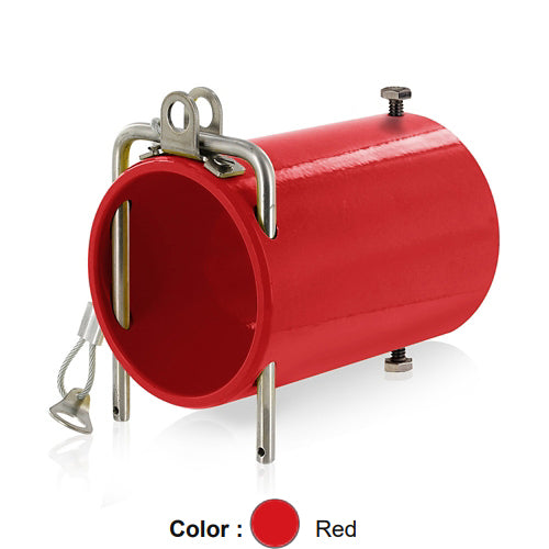 Leviton 49COP-R, Rhino-Hide 49 Series Single Pole High Amperage In-Line Coupler, Industrial Grade, Powder-Coated Aluminum, Red