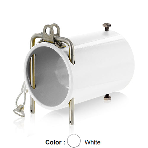 Leviton 49COP-W, Rhino-Hide 49 Series Single Pole High Amperage In-Line Coupler, Industrial Grade, Powder-Coated Aluminum, White