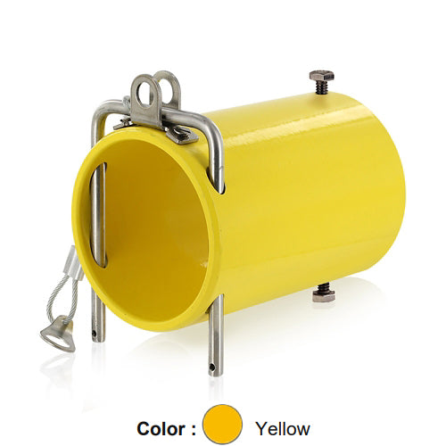 Leviton 49COP-Y, Rhino-Hide 49 Series Single Pole High Amperage In-Line Coupler, Industrial Grade, Powder-Coated Aluminum, Yellow