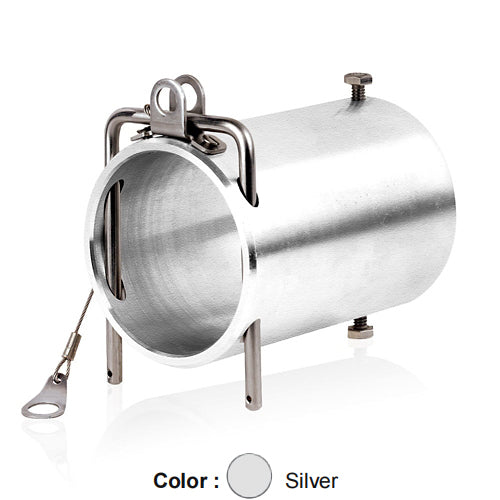 Leviton 49COP, Rhino-Hide 49 Series Single Pole In-line Coupler for Male or Female Plugs, Industrial Grade, Unpainted Aluminum, Silver