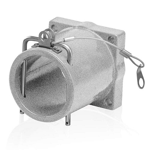 Leviton 49CSR, Casting Receptacle Housing for Rhino-Hide Single Pole Male or Female Receptacles, Aluminum, Silver ﻿