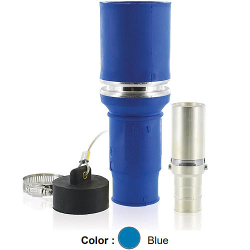 Leviton 49F44-B, Rhino-Hide 49 Series Single Pole Female Plug, Industrial Grade, Crimped, 444 MCM Cable, 1000 Volt, 796 Amp Max, Blue