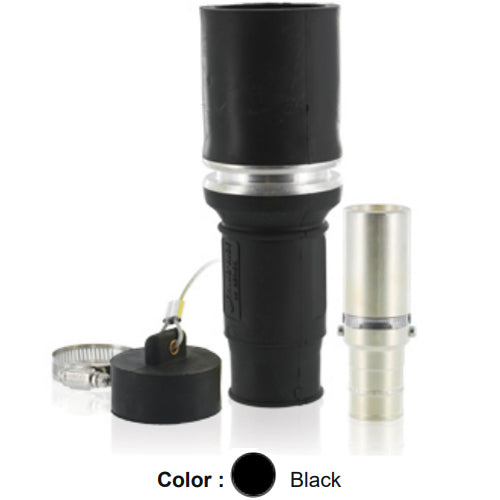 Leviton 49F44-E, Rhino-Hide 49 Series Single Pole Female Plug, Industrial Grade, Crimped, 444 MCM Cable, 1000 Volt, 796 Amp Max, Black