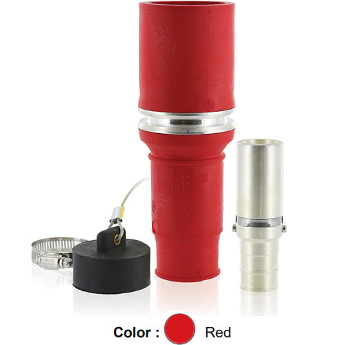 Leviton 49F44-R, Rhino-Hide 49 Series Single Pole Female Plug, Industrial Grade, Crimped, 444 MCM Cable, 1000 Volt, 796 Amp Max, Red