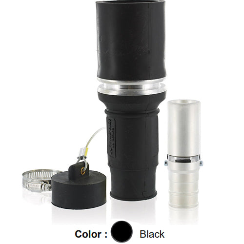 Leviton 49F53-E, Rhino-Hide 49 Series Single Pole Female Plug, Industrial Grade, Crimped, 535 MCM Cable, 1000 Volt, 898 Amp Max, Black